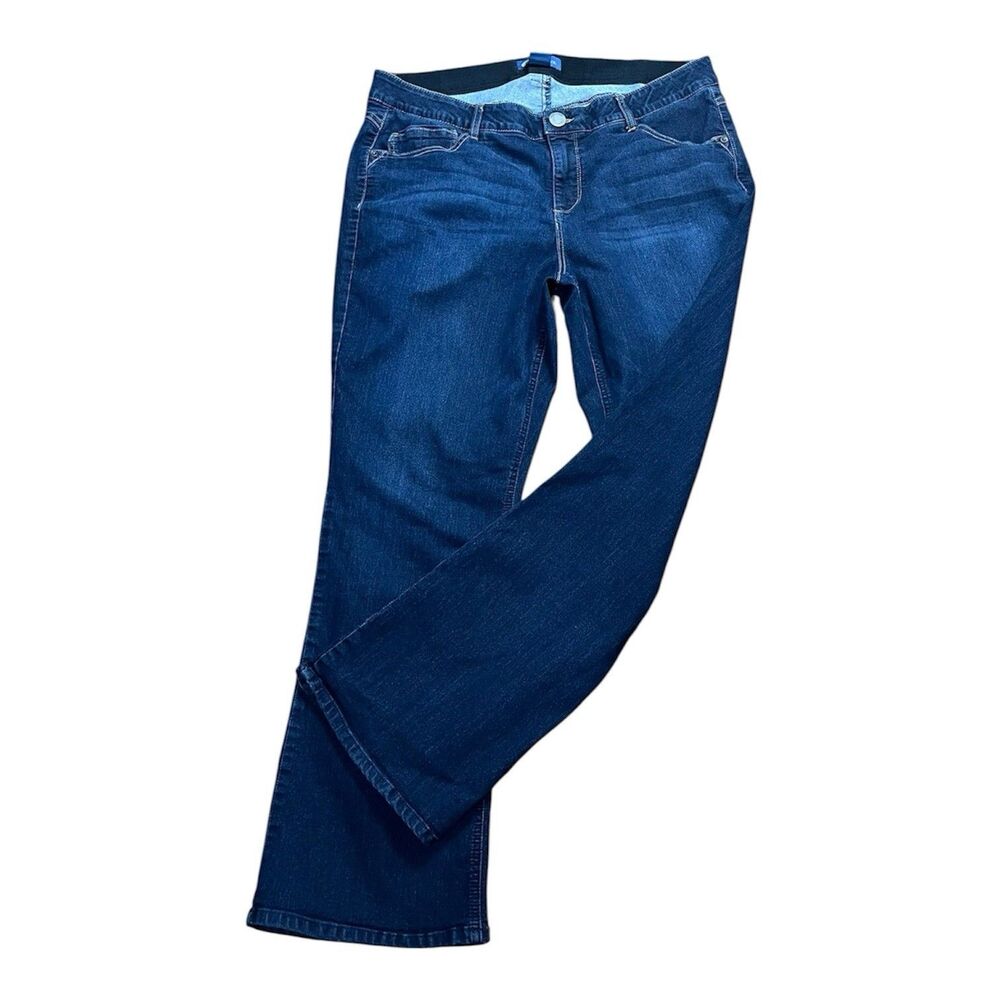 Democracy Ab Solution Jeans Women 20W Plus Bootcut Stretch Blue High Rise Denim - Picture 2 of 8